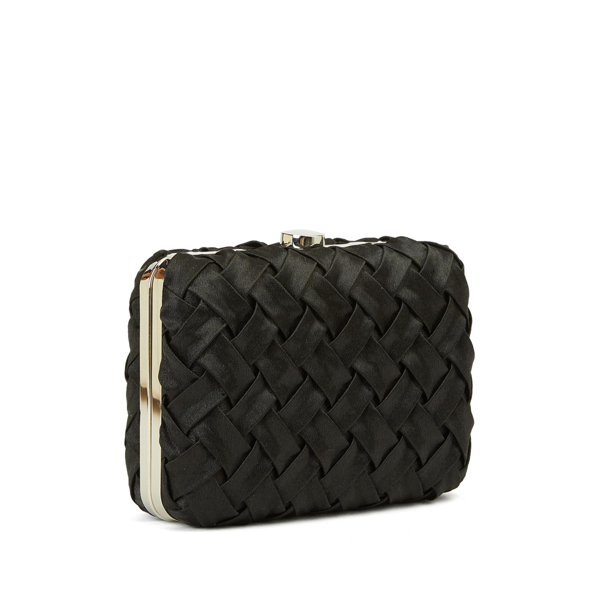 Network Kadın Siyah Örgü Detaylı Clutch