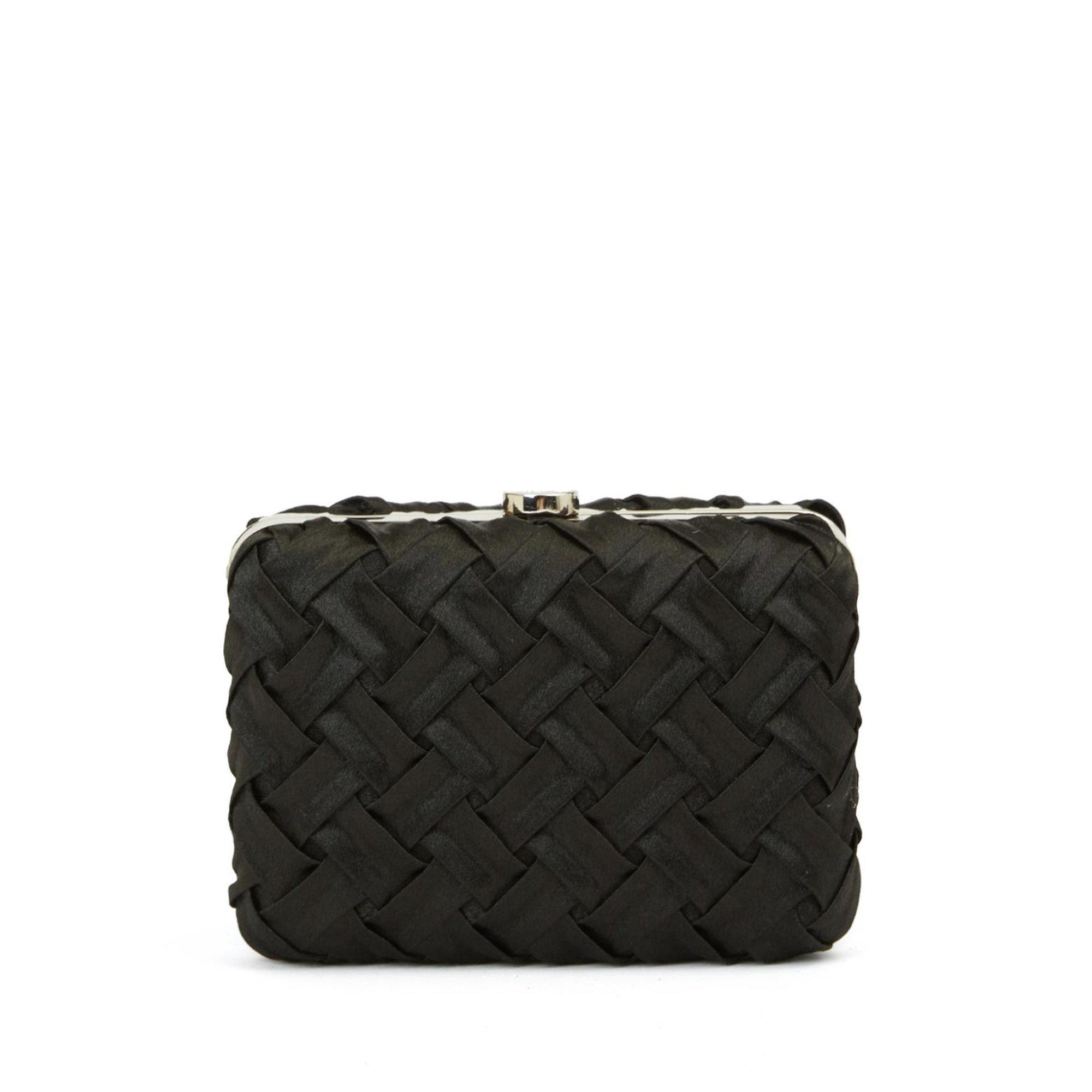 Network Kadın Siyah Örgü Detaylı Clutch