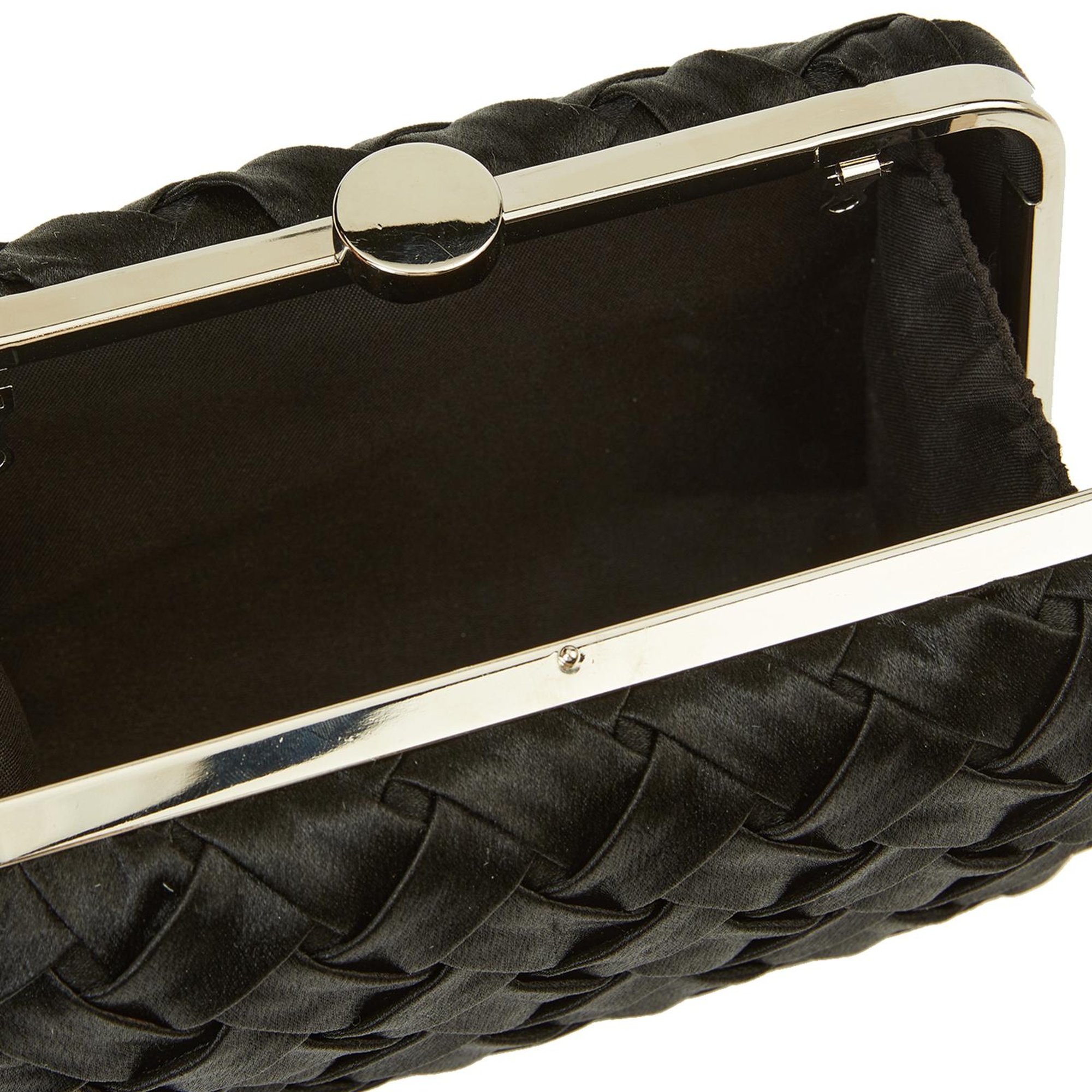 Network Kadın Siyah Örgü Detaylı Clutch