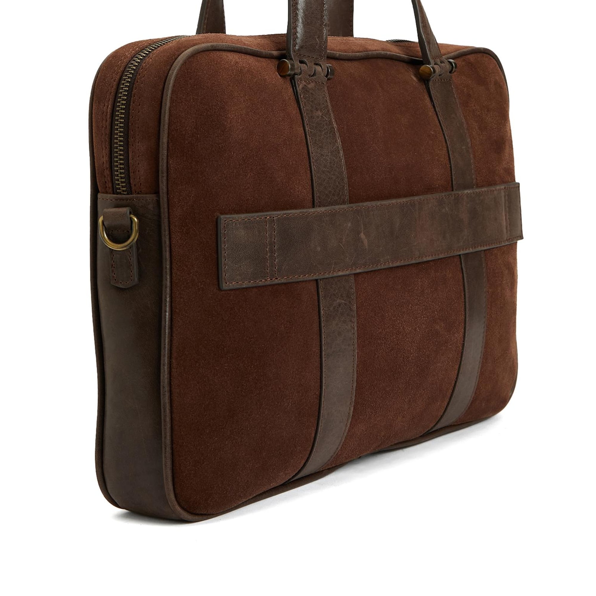 George Hogg Erkek Acı Kahve Süet Laptop Çantası