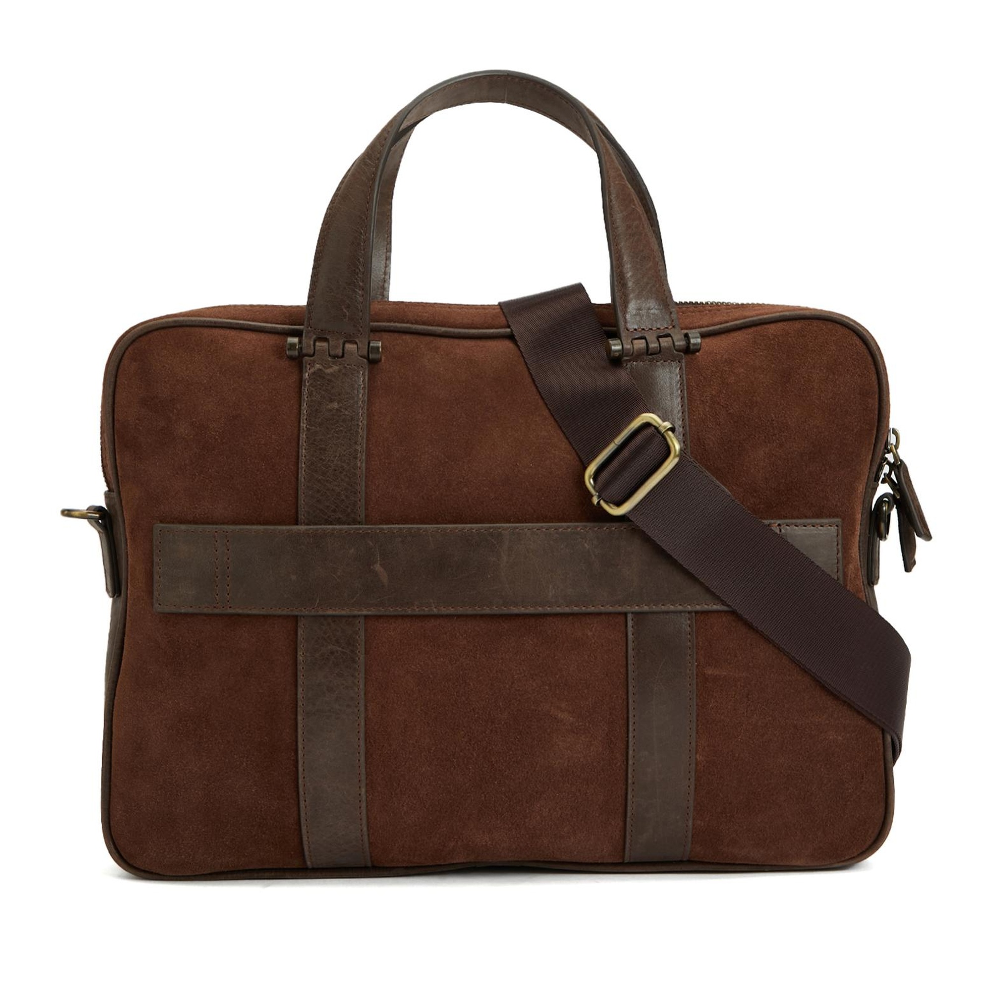George Hogg Erkek Acı Kahve Süet Laptop Çantası