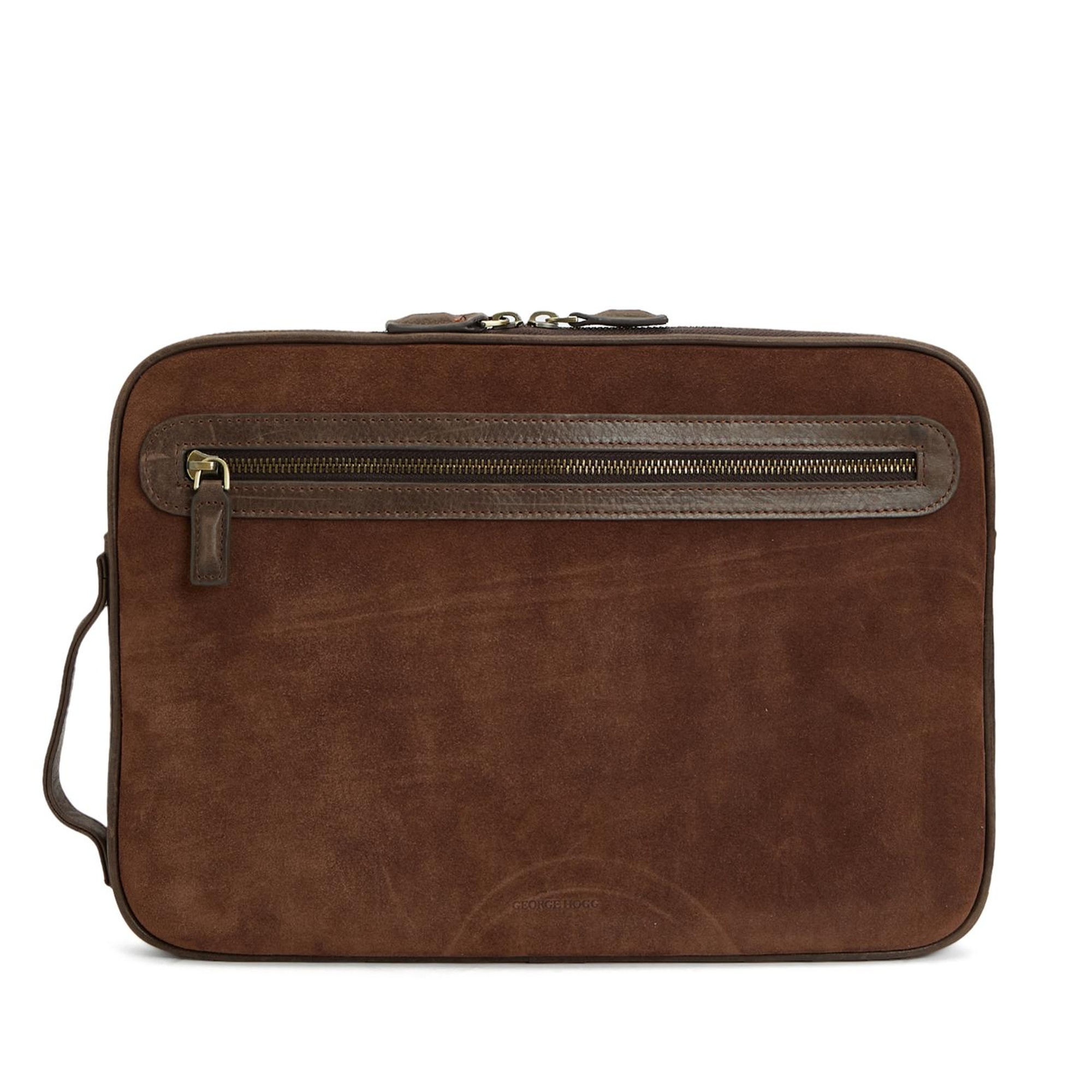 George Hogg Erkek Acı Kahve Süet Evrak Çantası