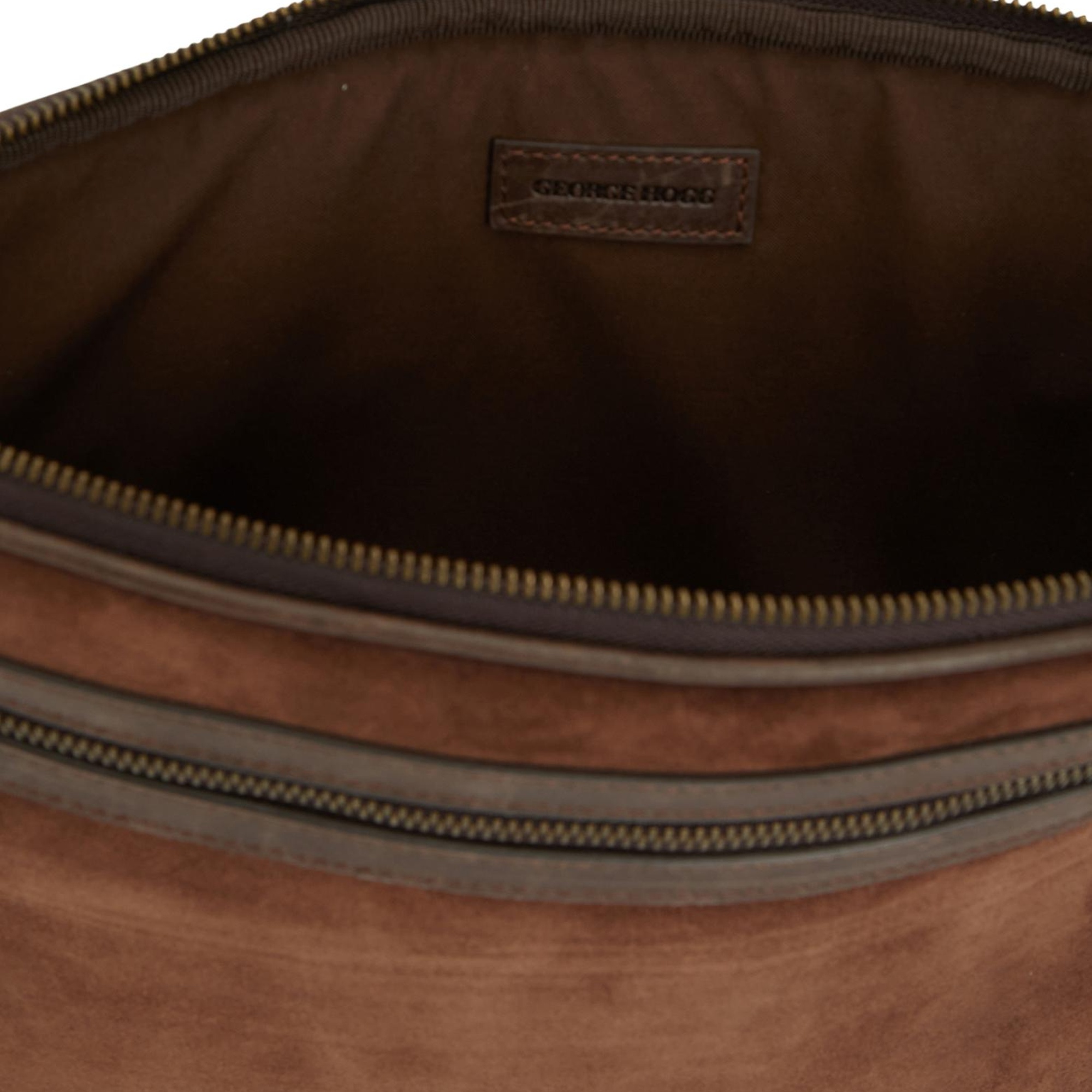 George Hogg Erkek Acı Kahve Süet Evrak Çantası