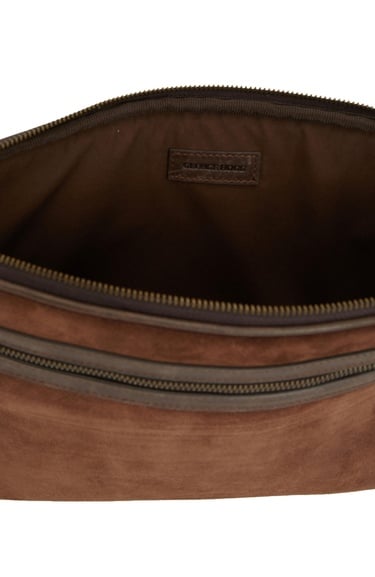  George Hogg Erkek Acı Kahve Süet Evrak Çantası