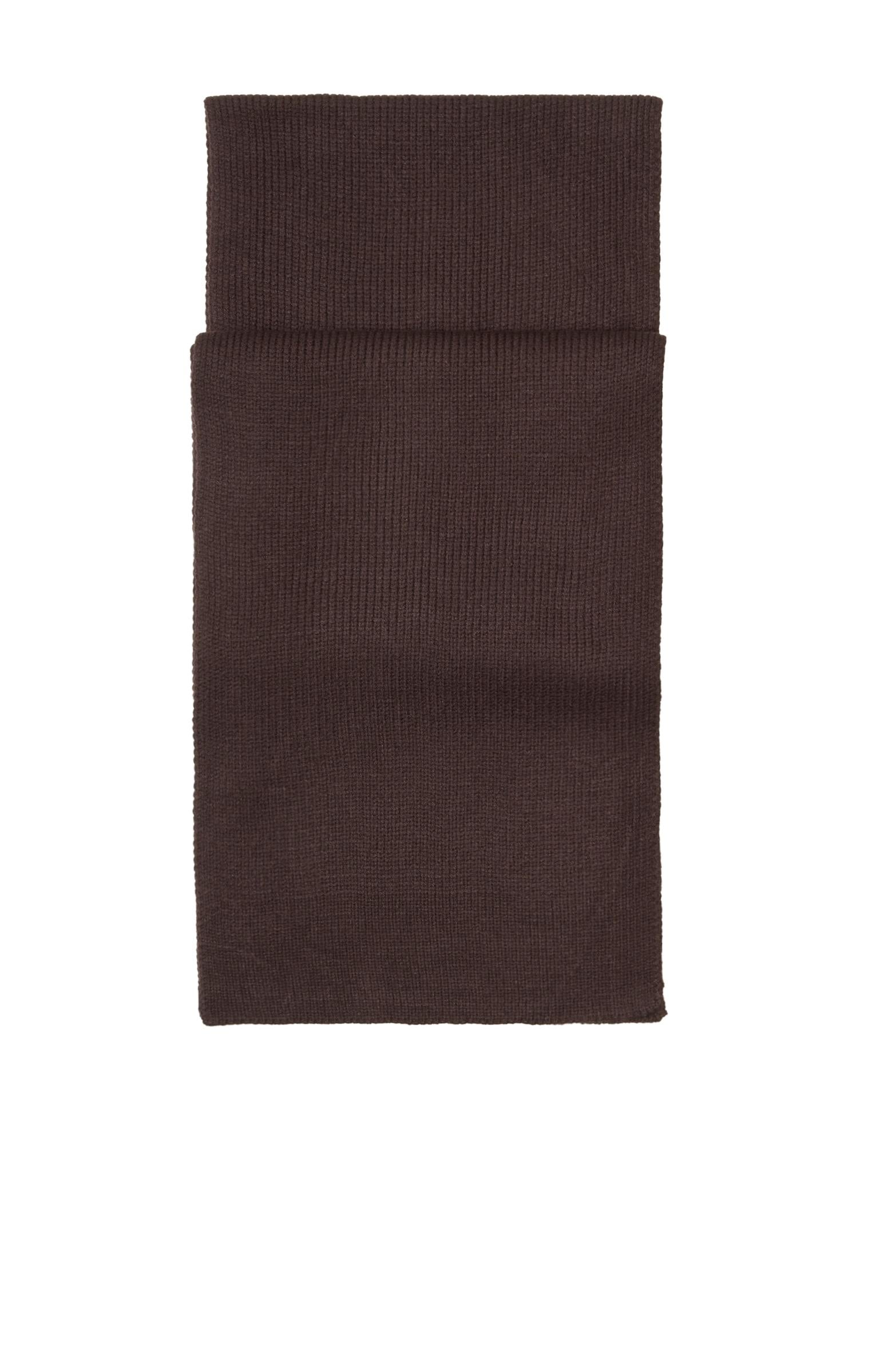  George Hogg Erkek Koyu Kahverengi Örme Atkı