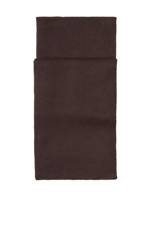  George Hogg Erkek Koyu Kahverengi Örme Atkı