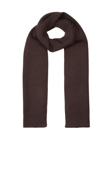  George Hogg Erkek Koyu Kahverengi Örme Atkı