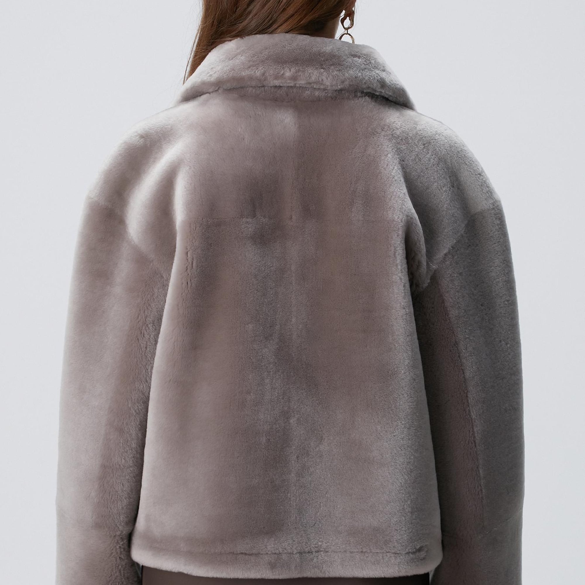 Network Kadın Gri Çift Taraflı Deri Kaban