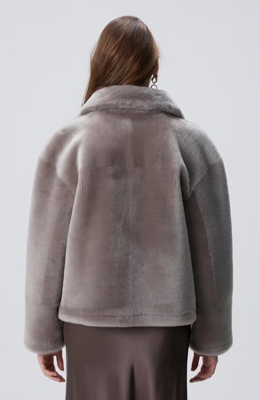  Network Kadın Gri Çift Taraflı Deri Kaban