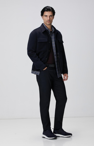  Network Erkek Indigo Ekose Desenli Gömlek