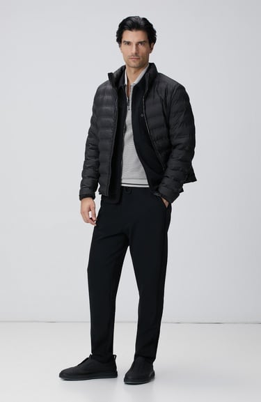  Network Erkek N-Tech Taş Polo Yaka Petek Desenli Triko Kazak