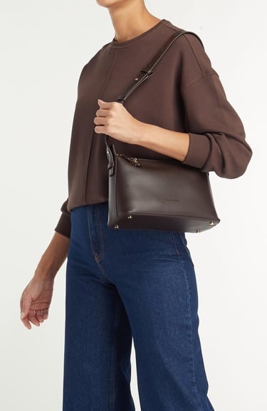  George Hogg Kadın Kahverengi Deri Postacı Çantası