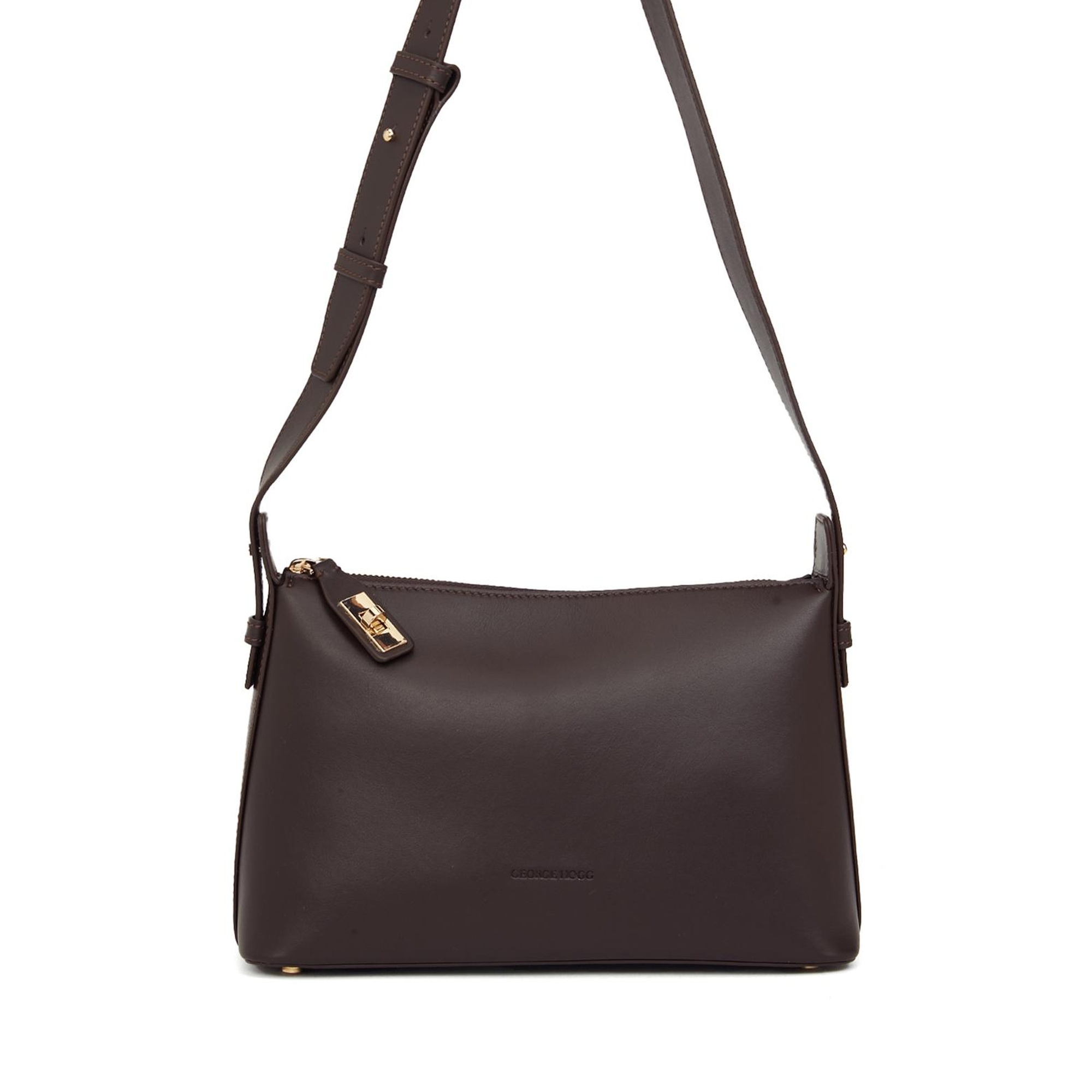 George Hogg Kadın Kahverengi Deri Postacı Çantası