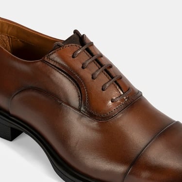  Erkek Taba Bağcıklı Deri Klasik Ayakkabı