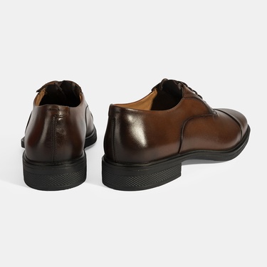  Erkek Taba Bağcıklı Deri Klasik Ayakkabı