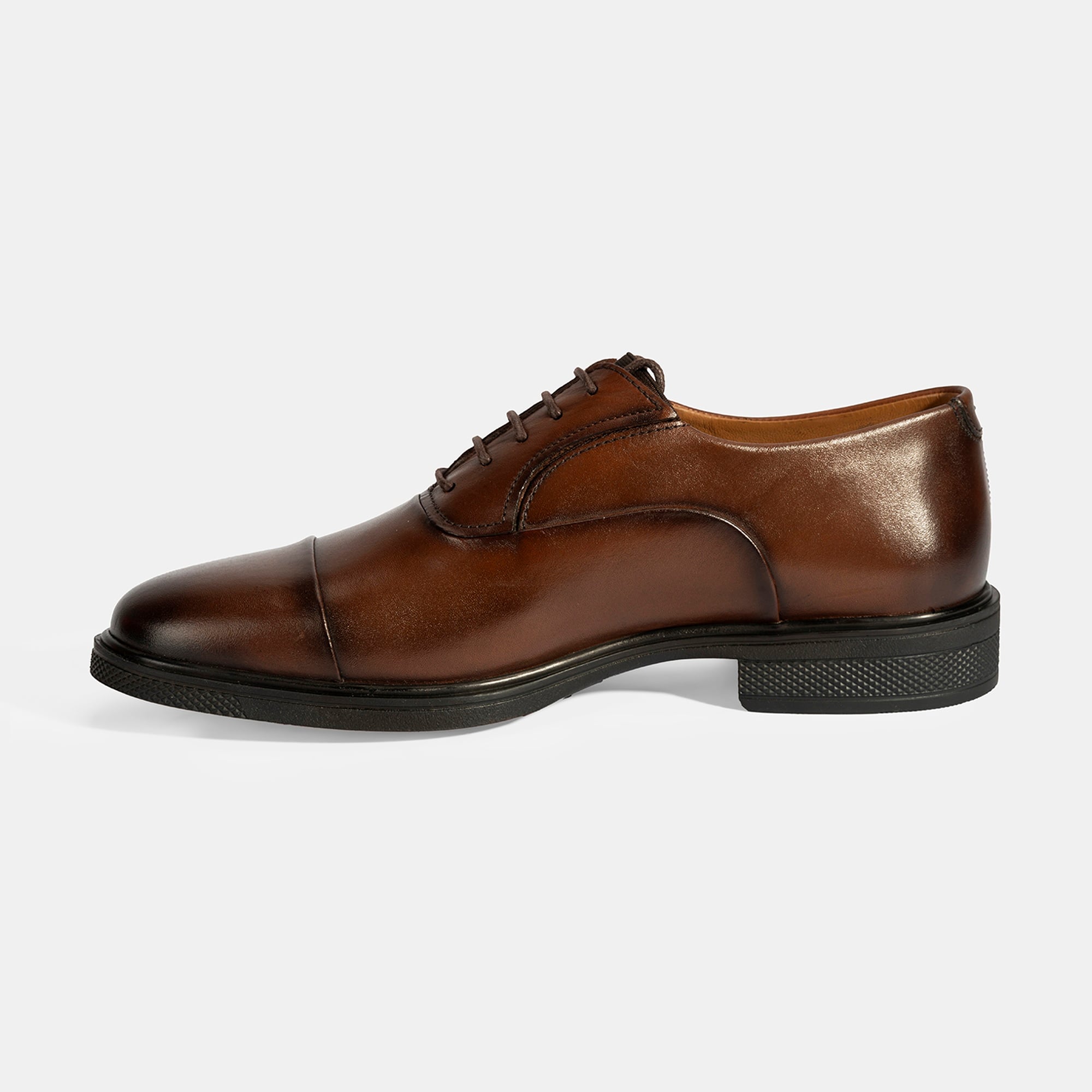 Erkek Taba Bağcıklı Deri Klasik Ayakkabı