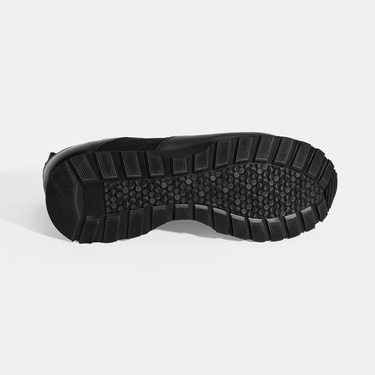  Erkek Siyah Kroko Baskılı Bağcıklı Deri Spor Ayakkabı