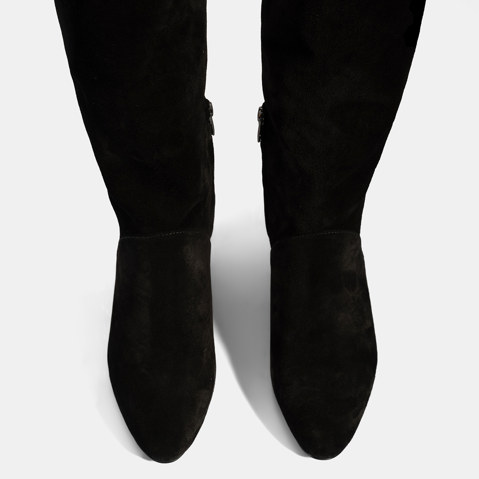 Kadın Siyah Süet Deri Çizme