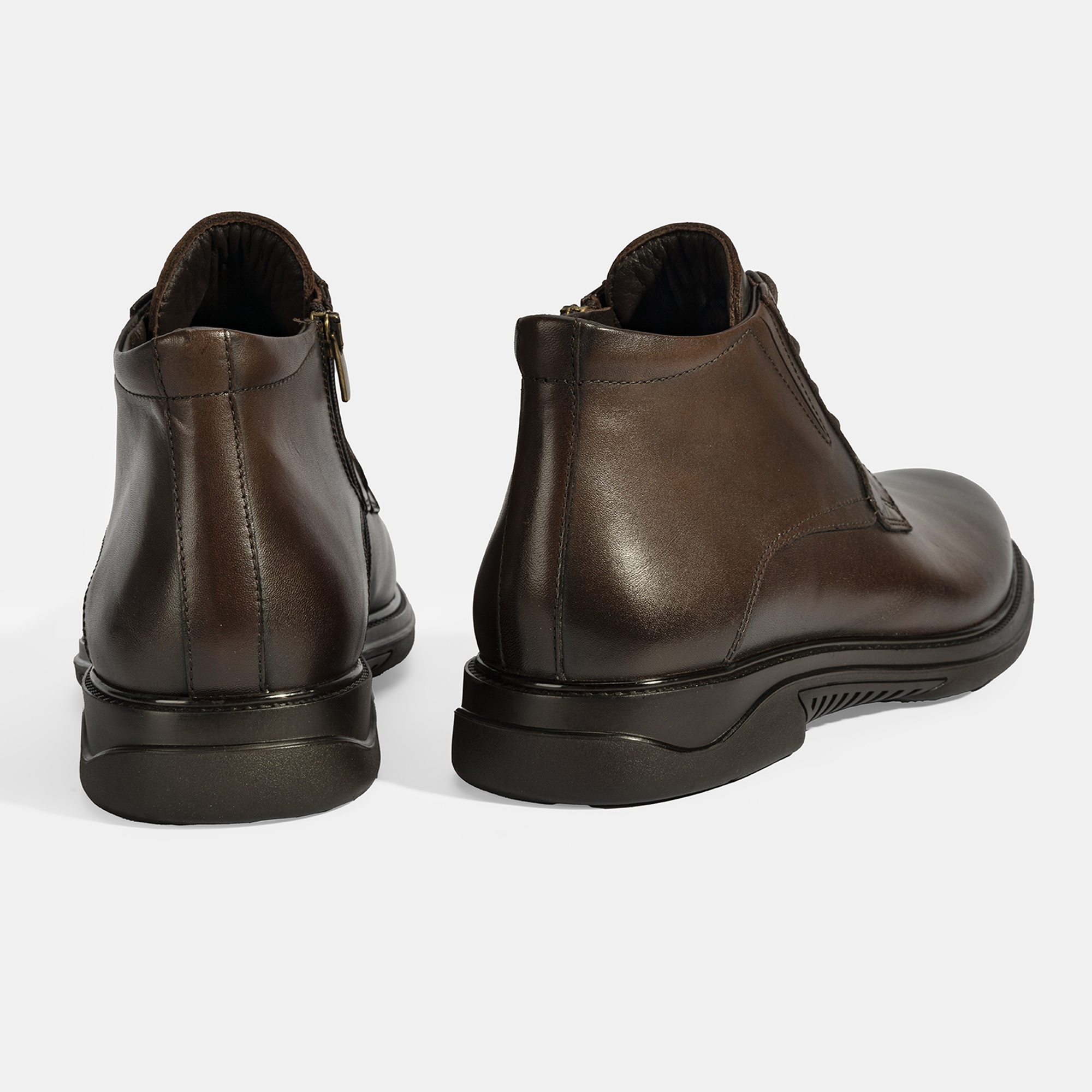 Erkek Kahve DesaComfort Bağcıklı Deri Bot