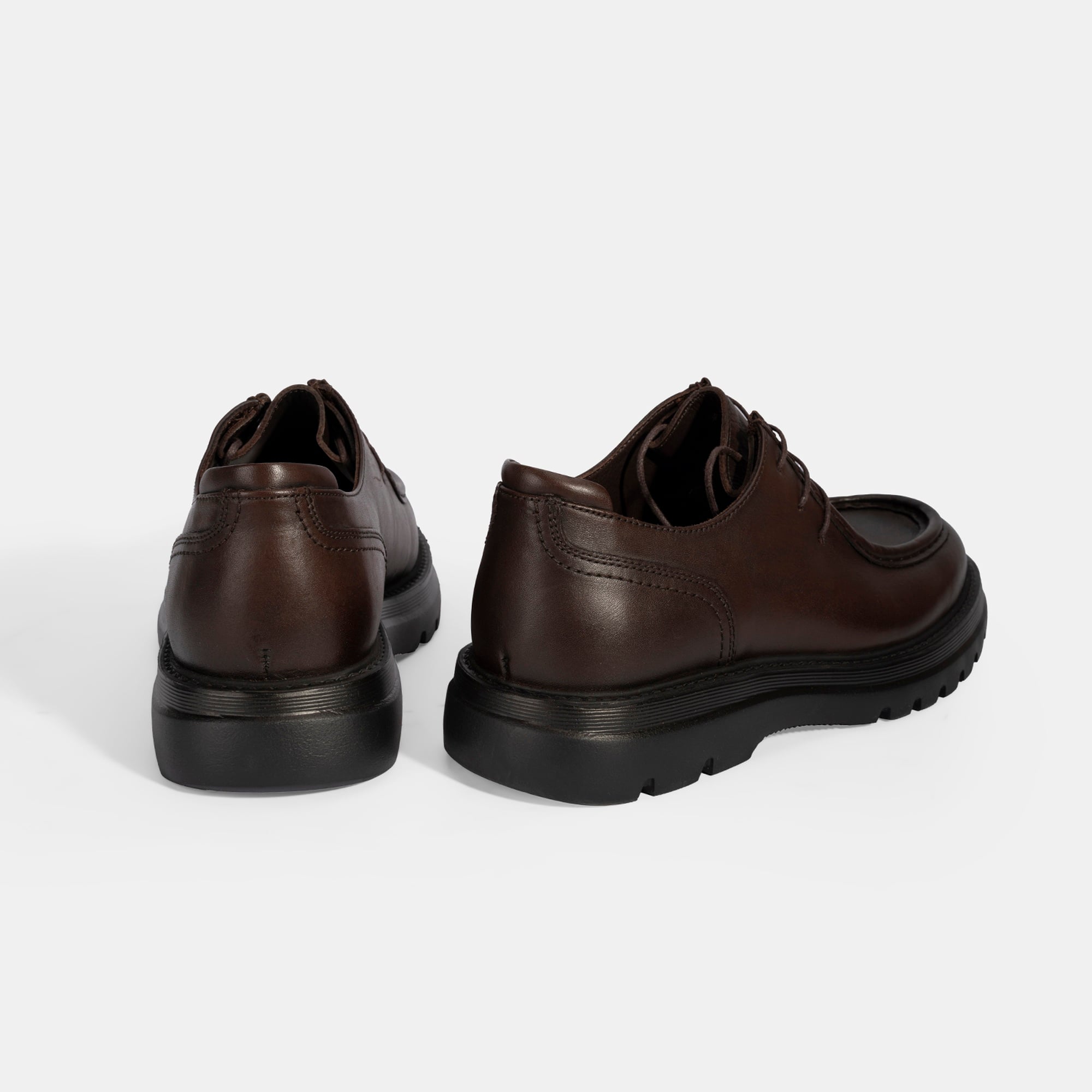 Erkek Kahve Bağcıklı Deri Klasik Ayakkabı