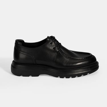  Erkek Siyah Bağcıklı Deri Klasik Ayakkabı