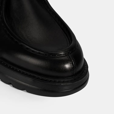  Erkek Siyah Bağcıklı Deri Klasik Ayakkabı