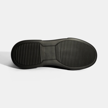  Erkek Siyah Bağcıklı Deri Günlük Ayakkabı