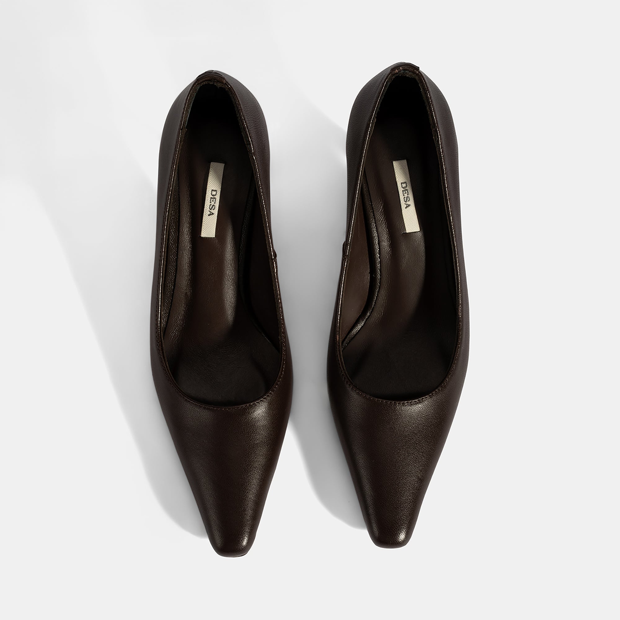 Kadın Kahve Deri Stiletto