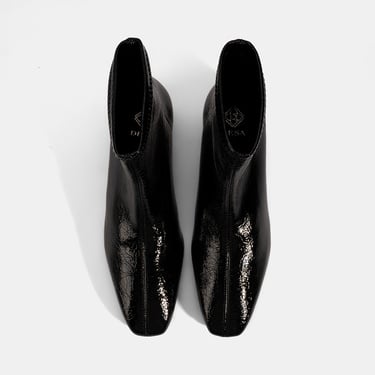  Kadın Siyah Kalın Topuklu Stretch Bot