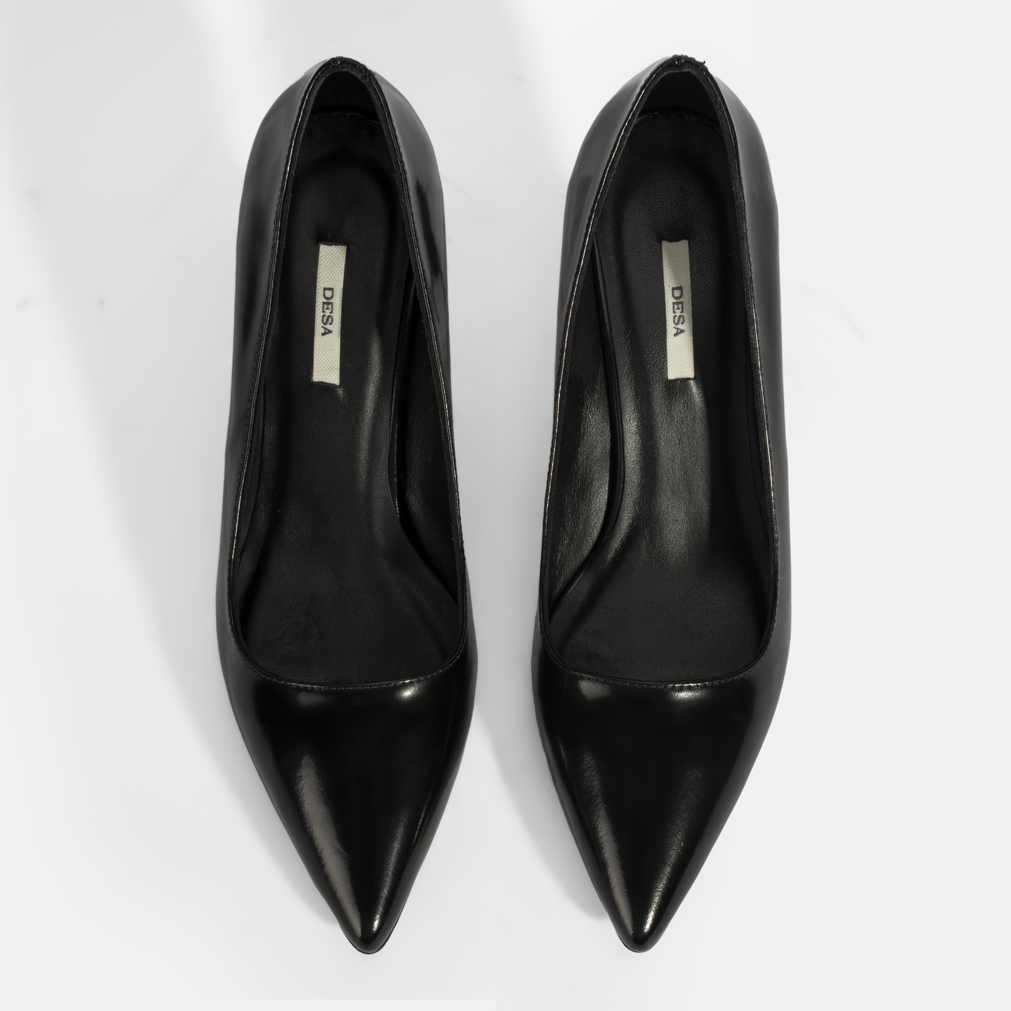 Kadın Siyah Metal Topuk Detaylı Rugan Abiye Ayakkabı