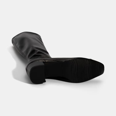  Kadın Siyah Kalın Topuklu Stretch Çizme