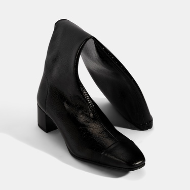  Kadın Siyah Kalın Topuklu Stretch Çizme