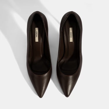  Kadın Kahve Deri Stiletto