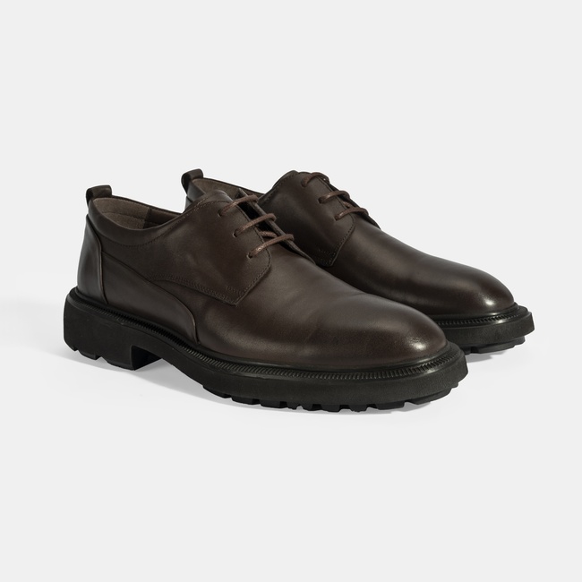  Erkek Kahve Bağcıklı Klasik Ayakkabı