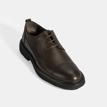  Erkek Kahve Bağcıklı Klasik Ayakkabı
