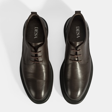  Erkek Kahve Bağcıklı Klasik Ayakkabı