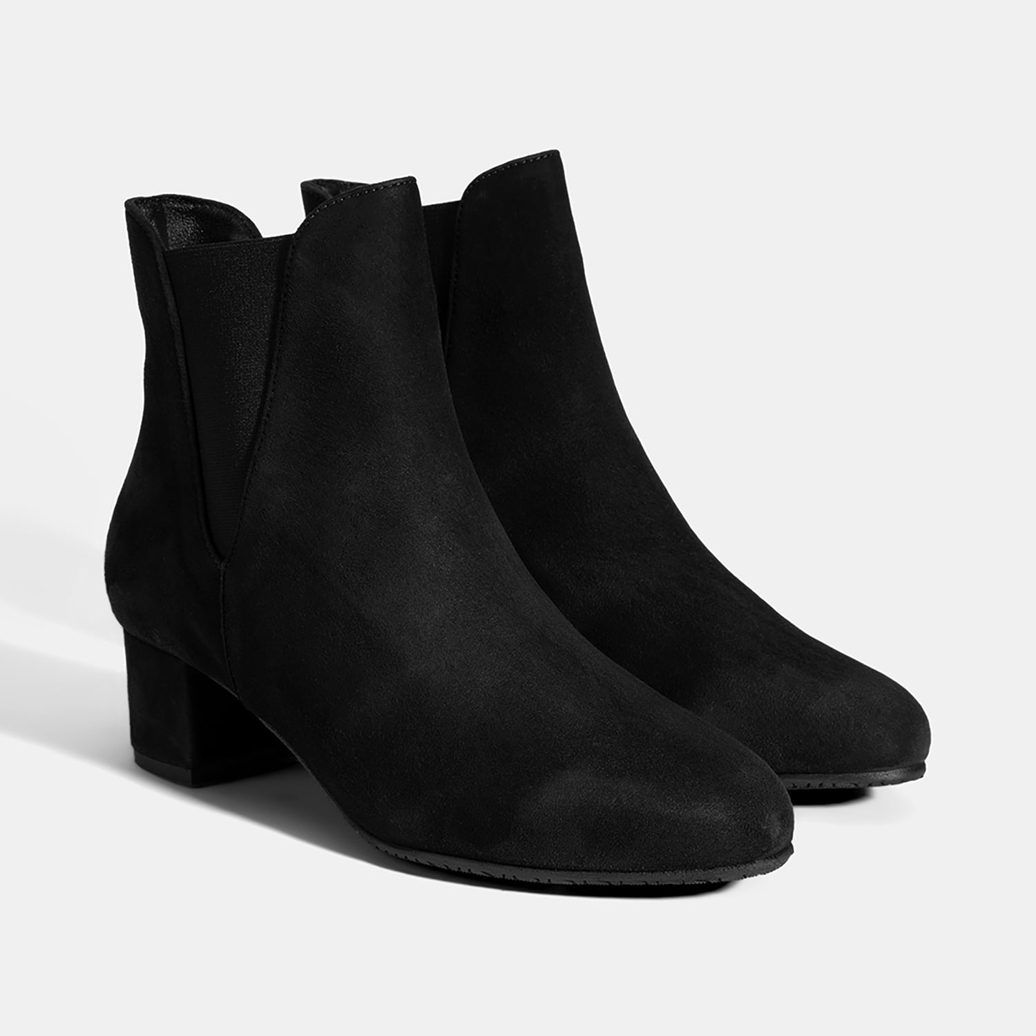  Kadın Siyah DesaComfort Lastikli Süet Chelsea Bot