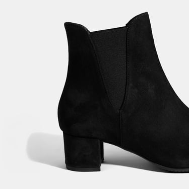  Kadın Siyah DesaComfort Lastikli Süet Chelsea Bot