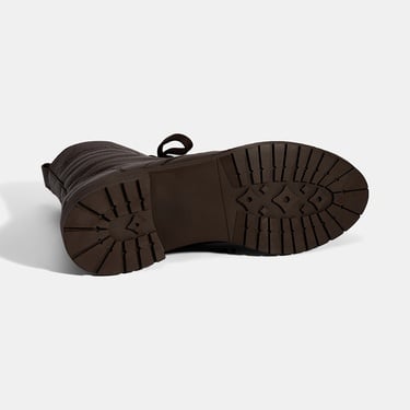  Kadın Kahve Bağcıklı Deri Postal Bot