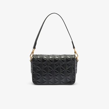  Lacoste Maheki Kadın Monogram Deri Siyah Omuz Çantası