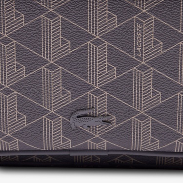  Lacoste The Blend Erkek Monogram Gri Sırt Çantası
