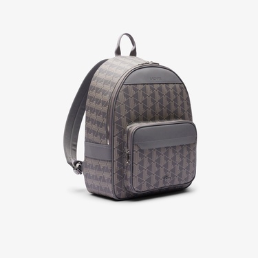  Lacoste The Blend Erkek Monogram Gri Sırt Çantası