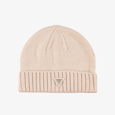  Guess Beanie Yün Karışımlı Kadın Krem Şapka