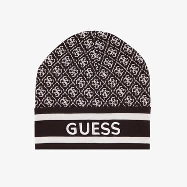  Guess Sevyn 4G Logo Yün Karışımlı Kadın Kahverengi Bere