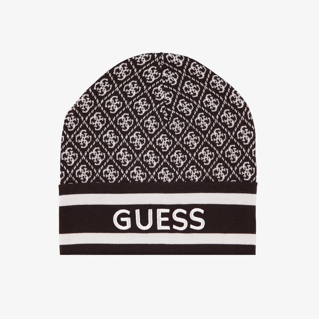  Guess Sevyn 4G Logo Yün Karışımlı Kadın Kahverengi Bere