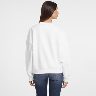  Guess Iconic Tria Kadın Beyaz Sweatshirt