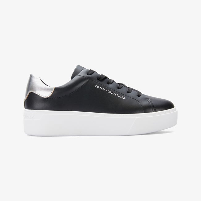  Tommy Hilfiger Essential Platform Court Kadın Siyah Sneaker