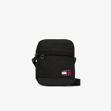  Tommy Jeans Essentials Daily Reporter Erkek Siyah Çapraz Çanta