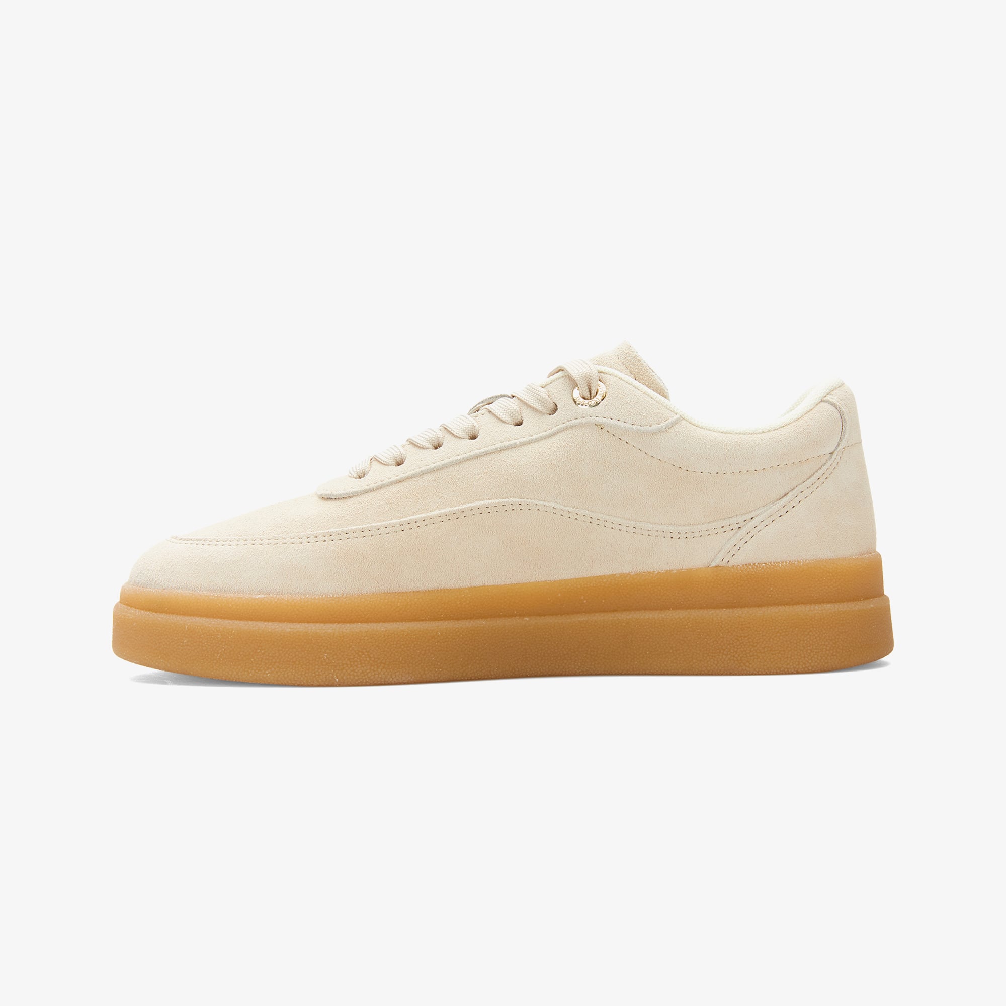Tommy Hilfiger Modern Court Suede Kadın Bej Sneaker - Görsel 3