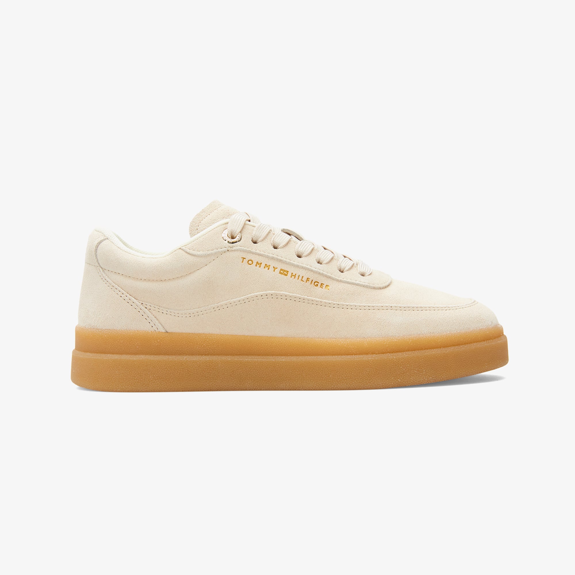 Tommy Hilfiger Modern Court Suede Kadın Bej Sneaker - Görsel 2